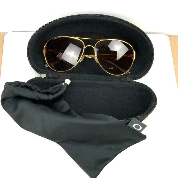 Oakley Caveat Women's Sunglasses Polished Gold Brown Gradient - Picture 4 of 16